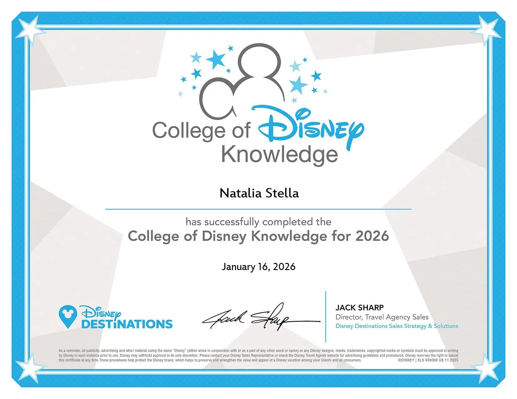 Disney Certification